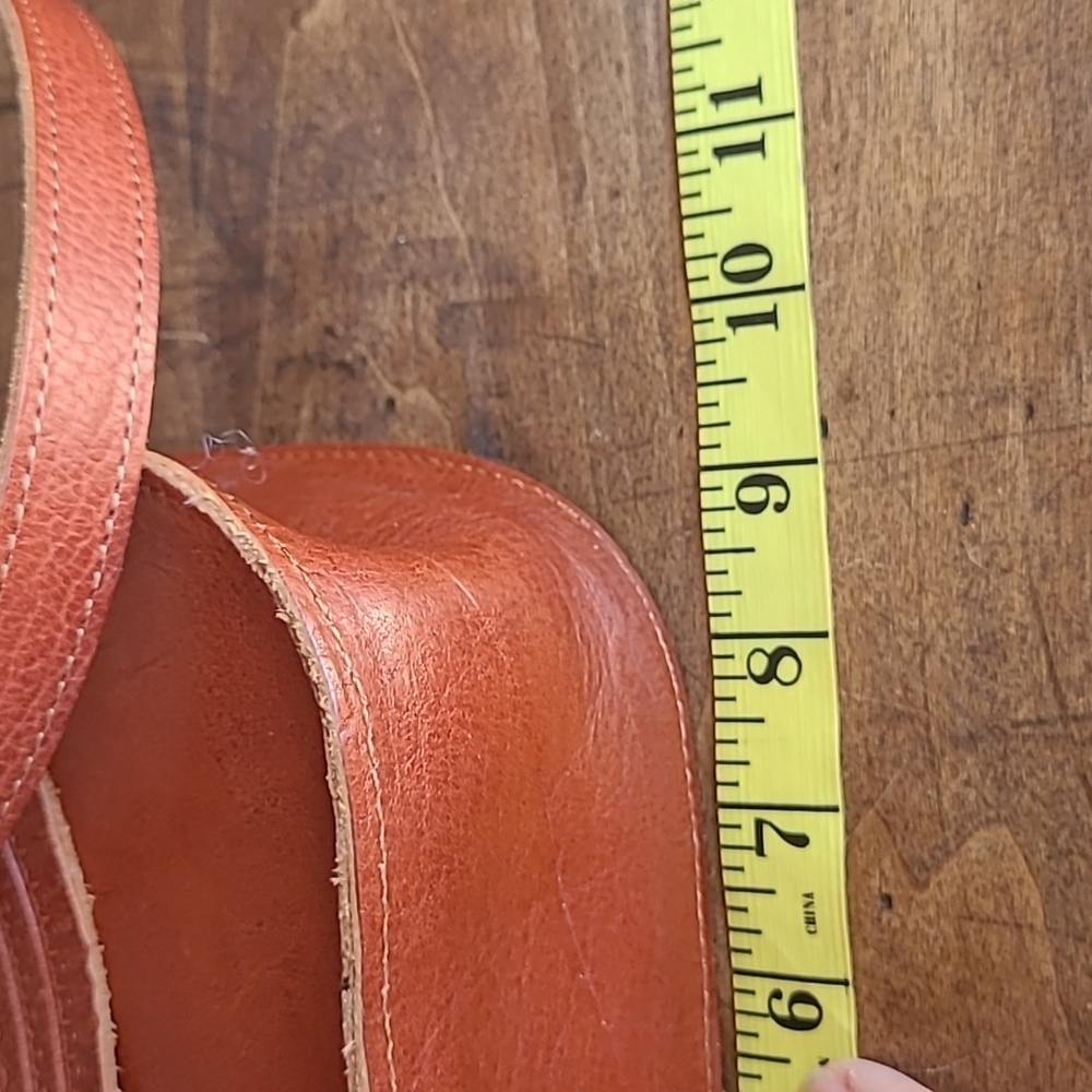 Lucky Brand Reddish Brown Leather Crossbody Bag with Tassel - Picture 7 of 9